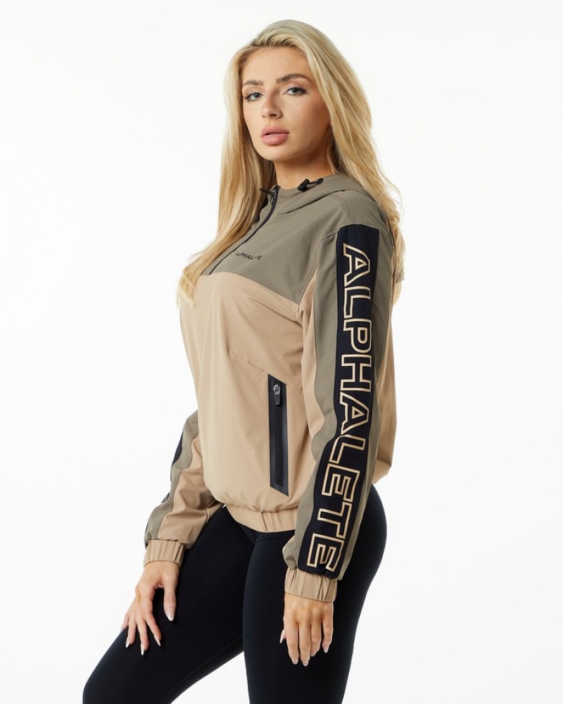 Alphalete Infinity Tech Donna Giacche Beige | 69DMENAKP