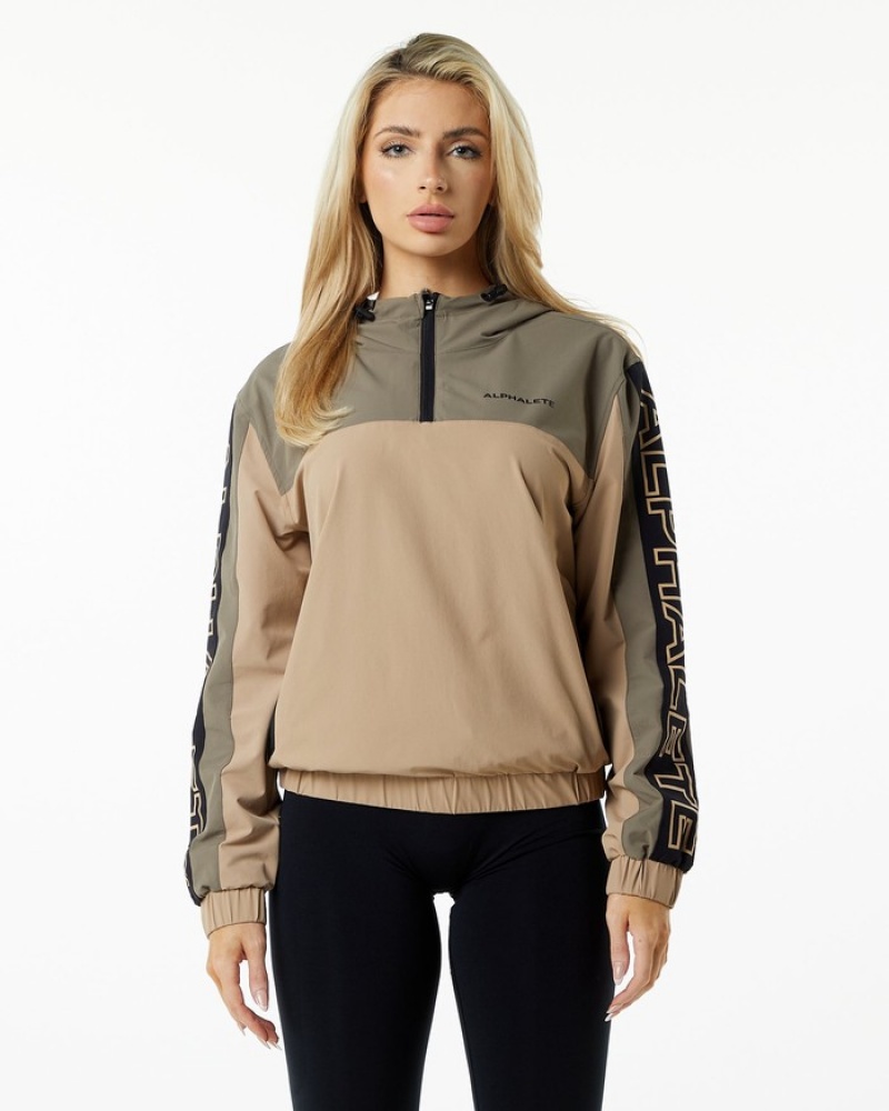 Alphalete Infinity Tech Donna Giacche Beige | 69DMENAKP
