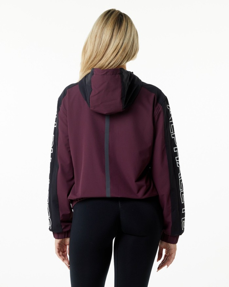 Alphalete Infinity Tech Donna Giacche Bordeaux Scuro | 25YCLHSJR