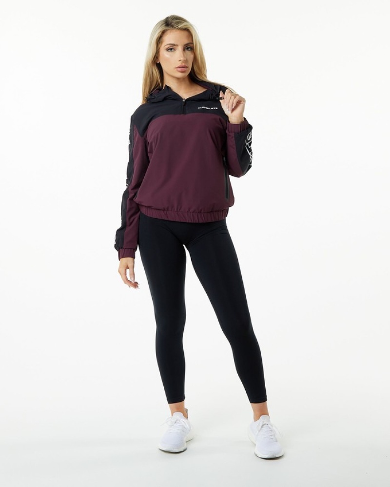 Alphalete Infinity Tech Donna Giacche Bordeaux Scuro | 25YCLHSJR