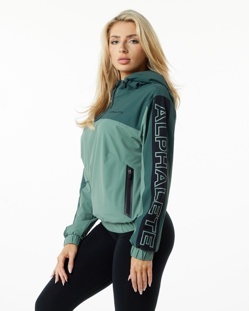 Alphalete Infinity Tech Donna Giacche Verde Oliva | 83IDMFCRS