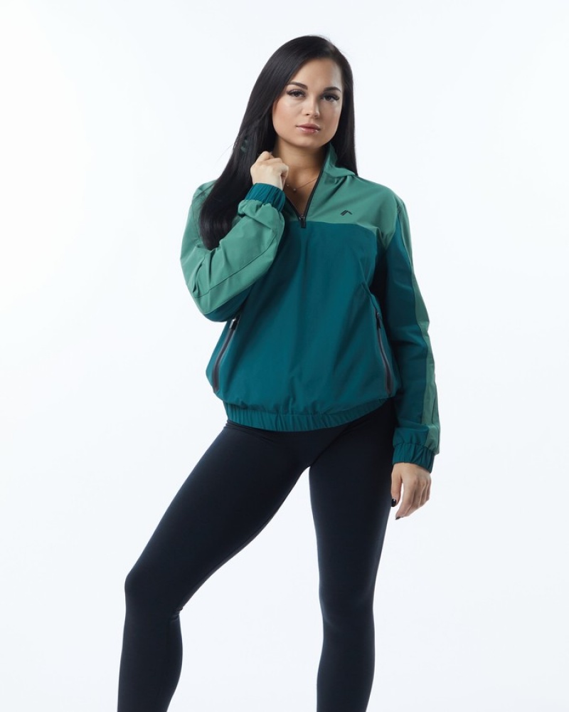 Alphalete Infinity Tech Donna Giacche Verdi | 93XLBWEQJ