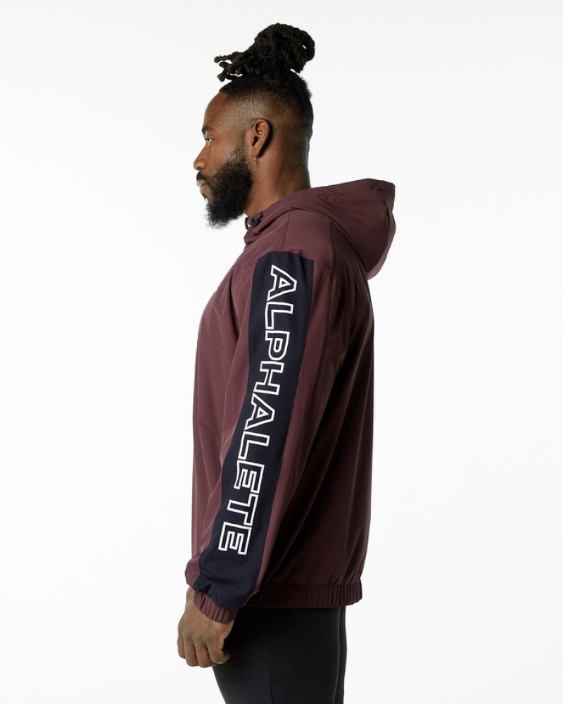 Alphalete Infinity Tech Uomo Giacche Bordeaux Scuro | 15SKFVAHE