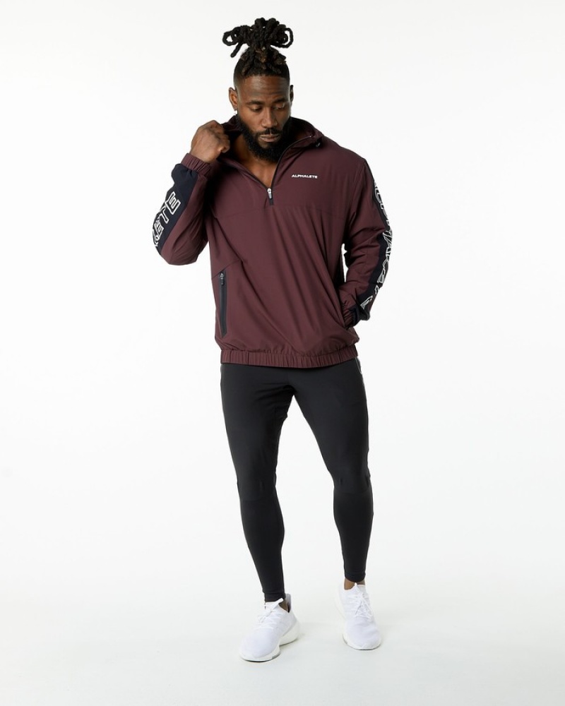 Alphalete Infinity Tech Uomo Giacche Bordeaux Scuro | 15SKFVAHE