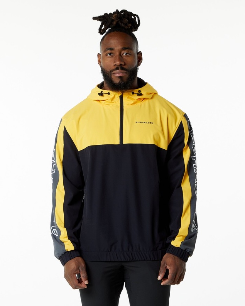 Alphalete Infinity Tech Uomo Giacche Gialle Nere | 83BGQEPSF
