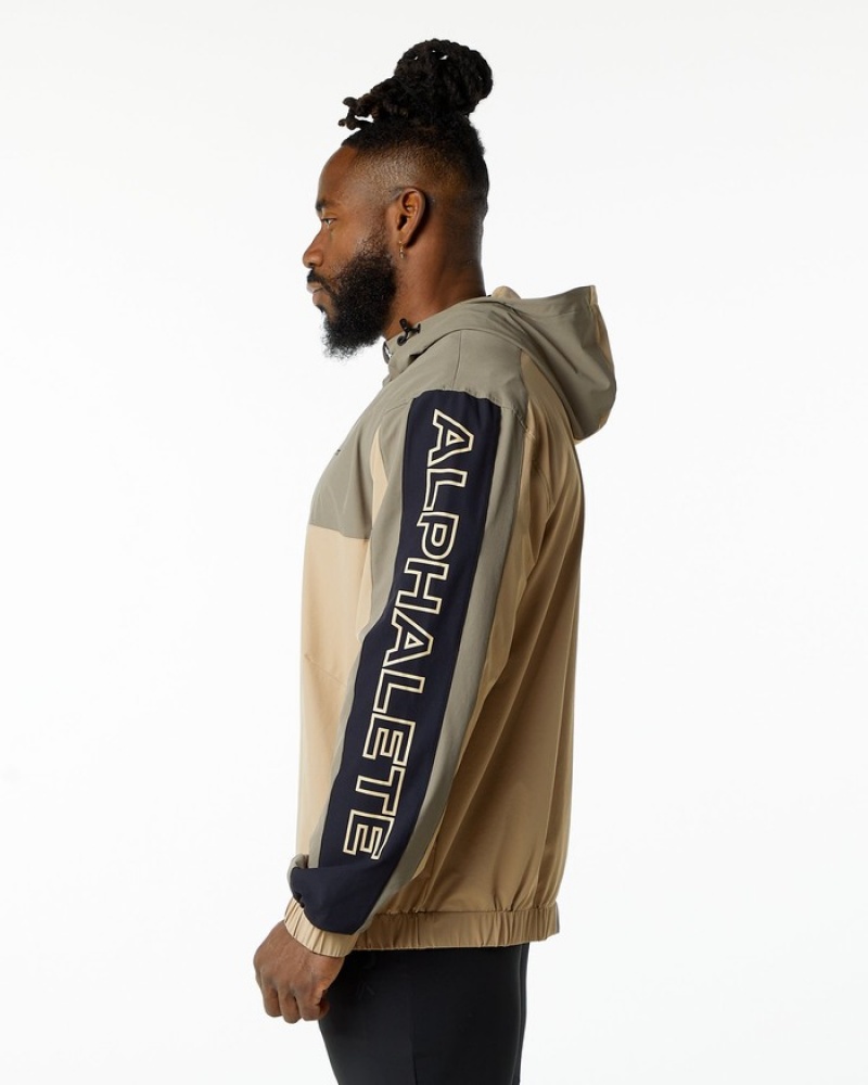 Alphalete Infinity Tech Uomo Giacche Grigie Beige | 53BCUVEAL