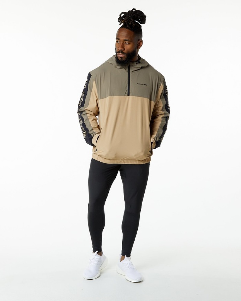 Alphalete Infinity Tech Uomo Giacche Grigie Beige | 53BCUVEAL