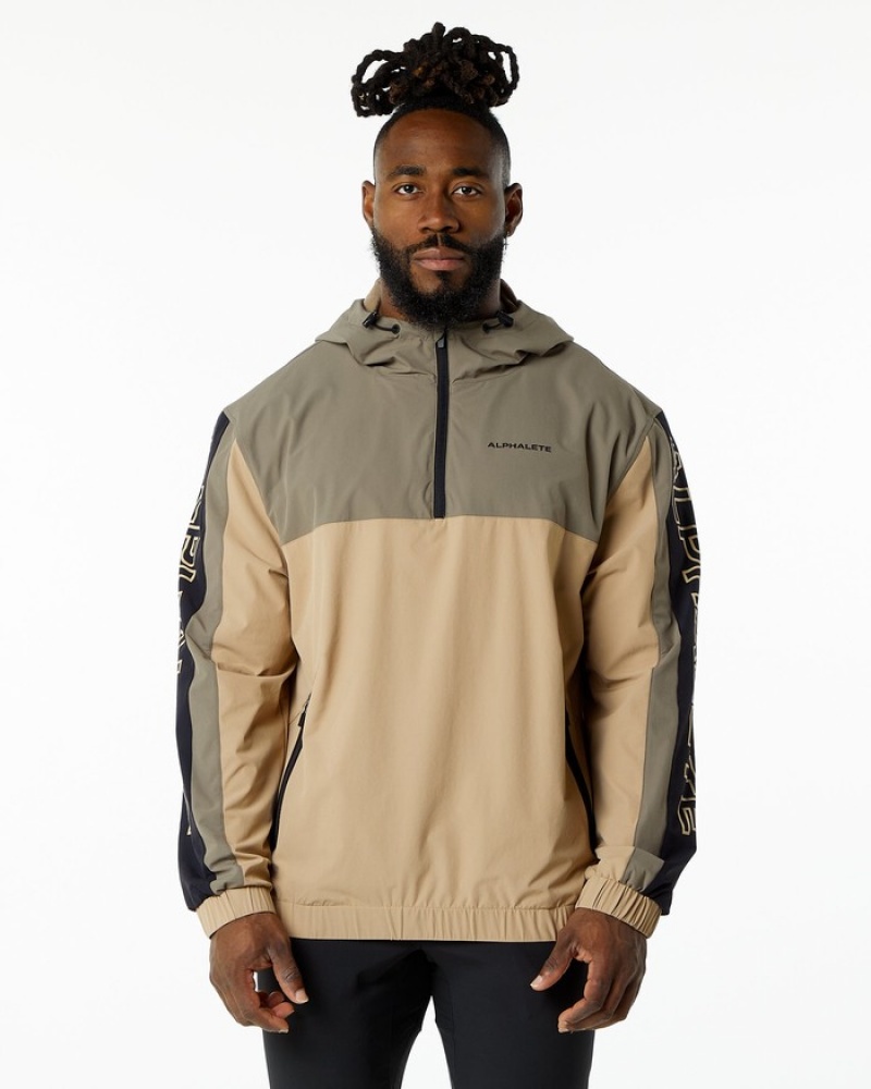 Alphalete Infinity Tech Uomo Giacche Grigie Beige | 53BCUVEAL