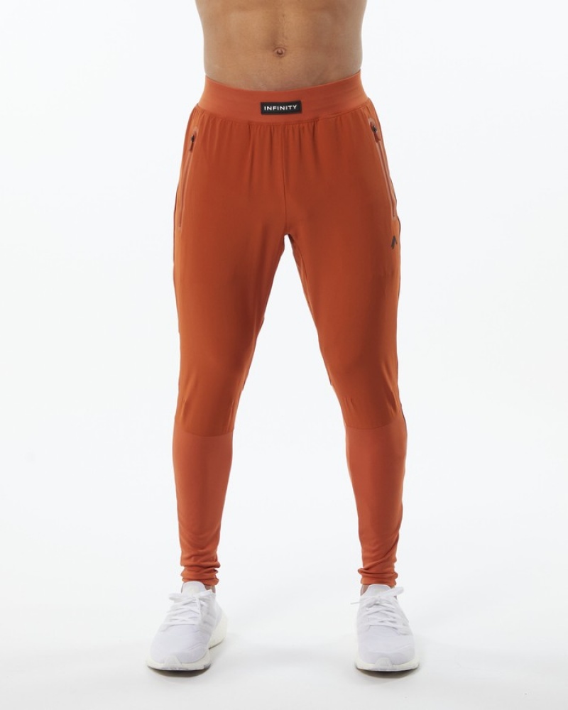 Alphalete Infinity Tech Uomo Pantaloni Jogger Arancioni | 38DQCWFIS