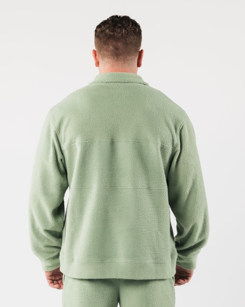 Alphalete King Quarter Zip Uomo Felpa Verde Oliva | 15EKNDQAJ
