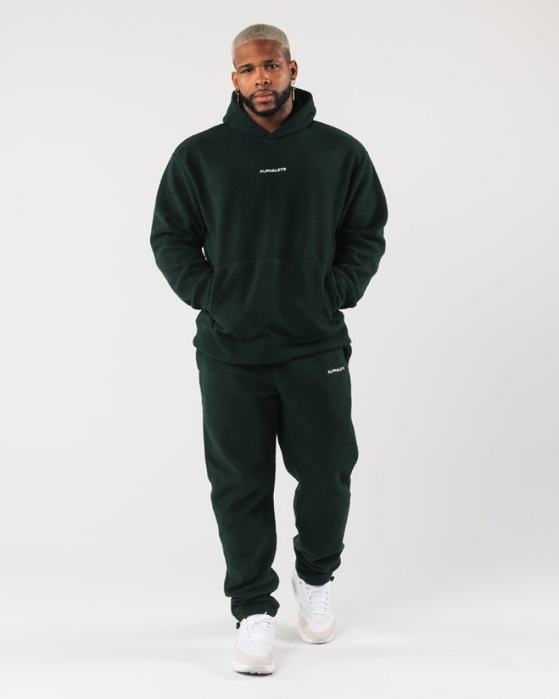 Alphalete King Uomo Felpa Con Cappuccio Verdi | 80VTZHIAL