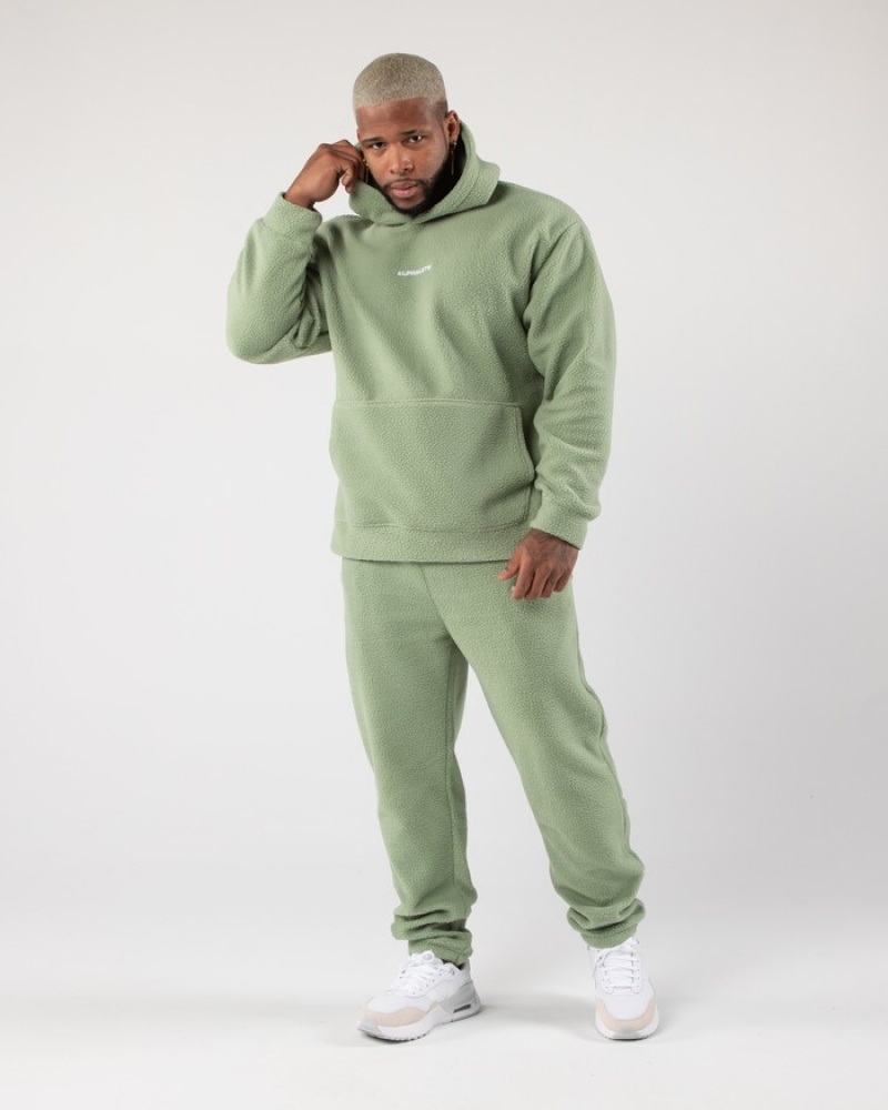 Alphalete King Uomo Felpa Con Cappuccio Verde Oliva | 41VWPQIBZ