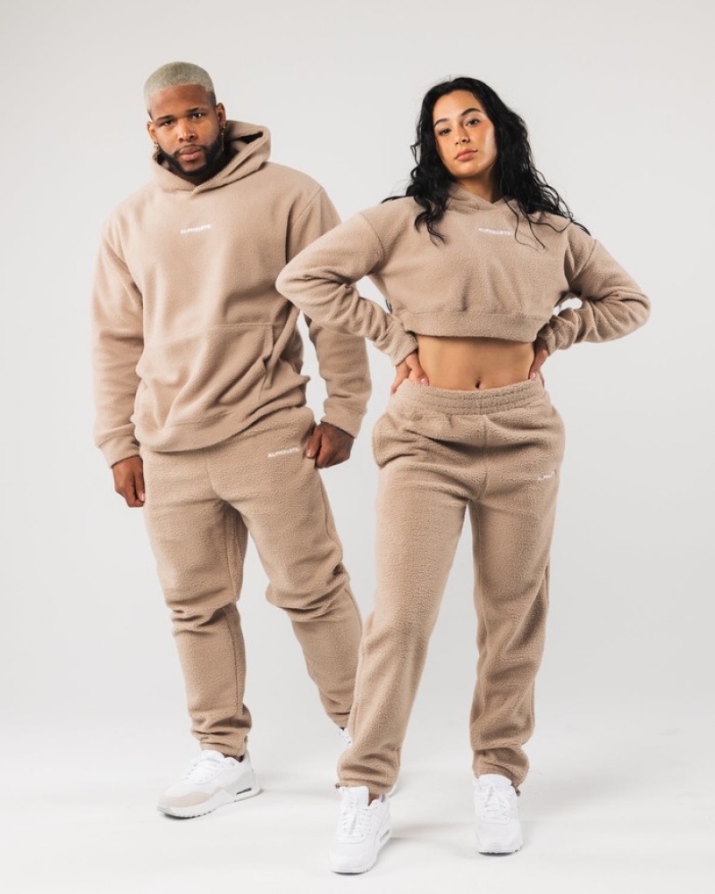 Alphalete King Uomo Pantaloni Jogger Beige | 36ZRIMDTL