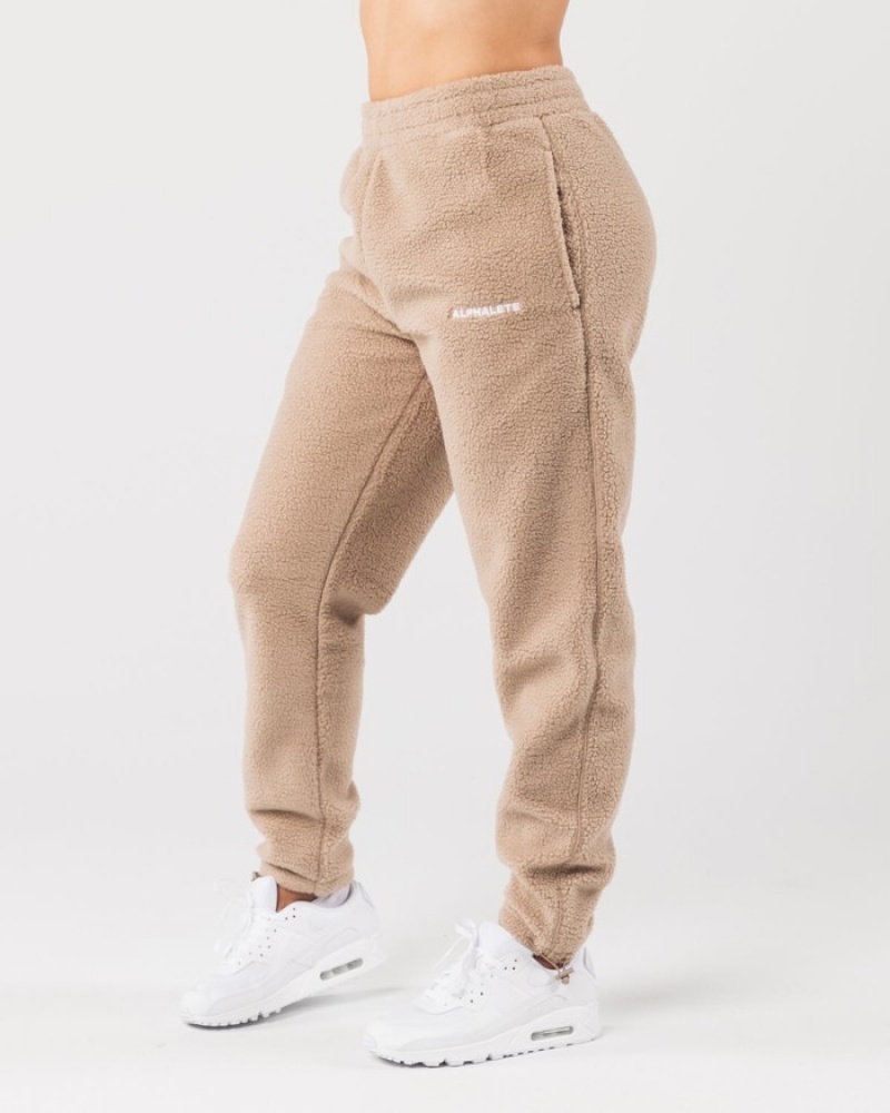 Alphalete King Uomo Pantaloni Jogger Beige | 36ZRIMDTL