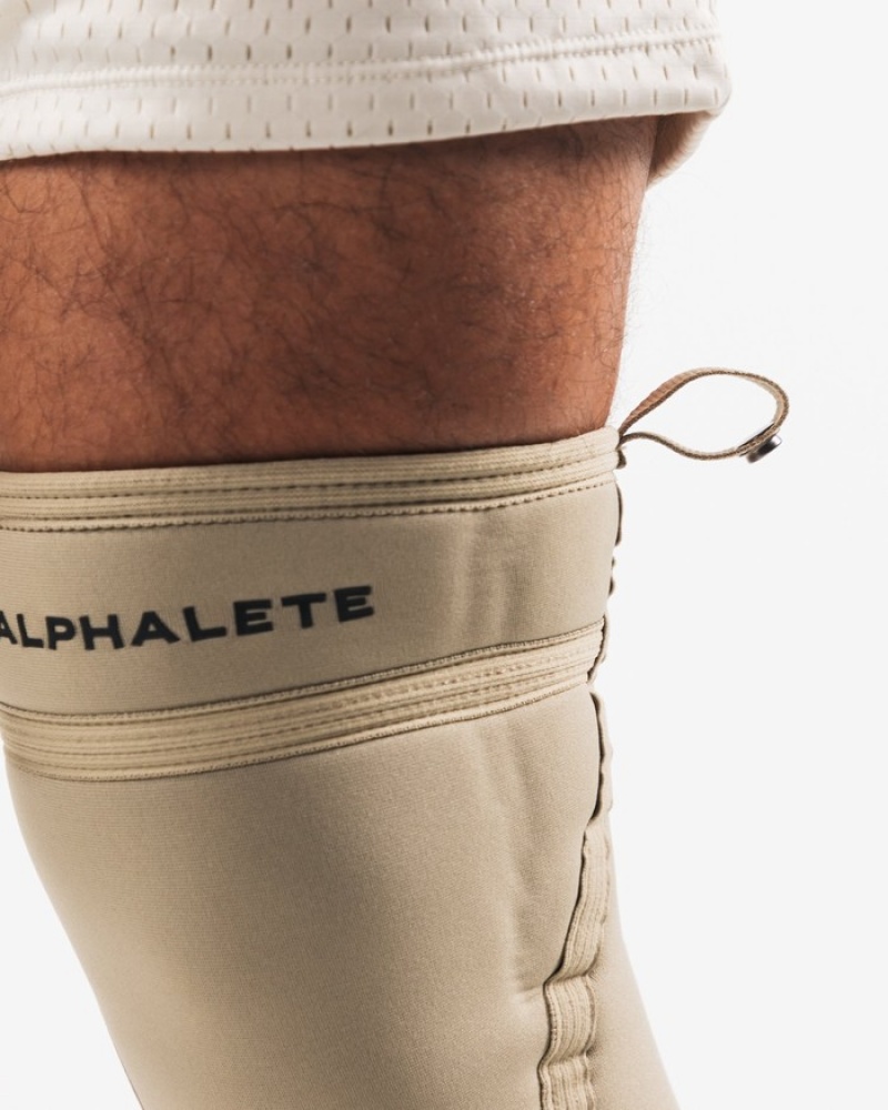 Alphalete Knee Sleeves Donna Altri Accessori Beige | 19EBNLTGC