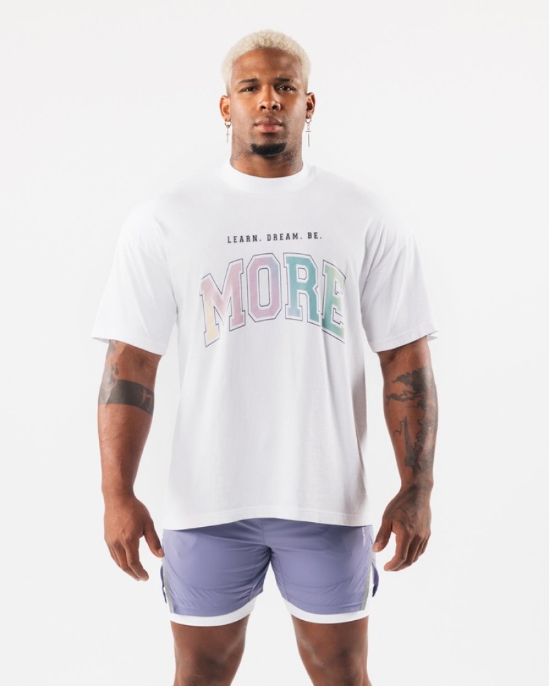 Alphalete LDB More Uomo Camicie Bianche | 85NQBVXED