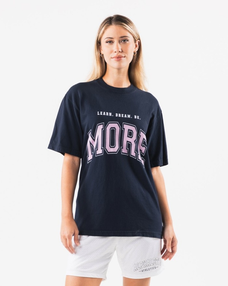 Alphalete LDB More Uomo Camicie Blu Marino Rosa | 35SQJKCBH