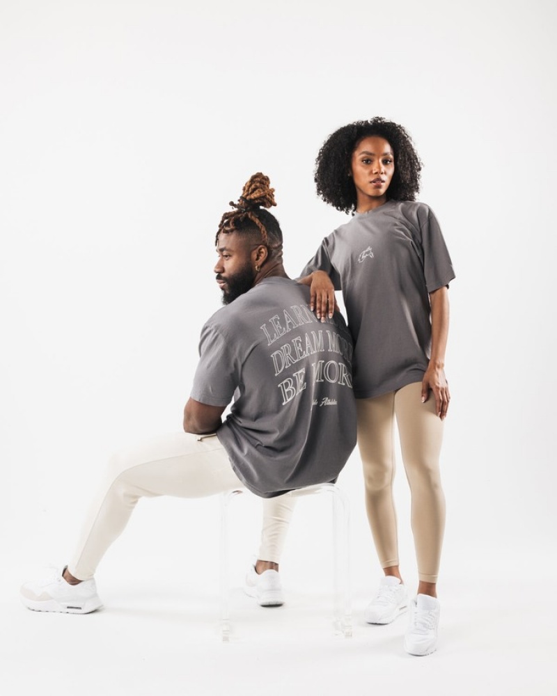 Alphalete LDB Outline Donna Camicie Grigie | 96UKQCFYO