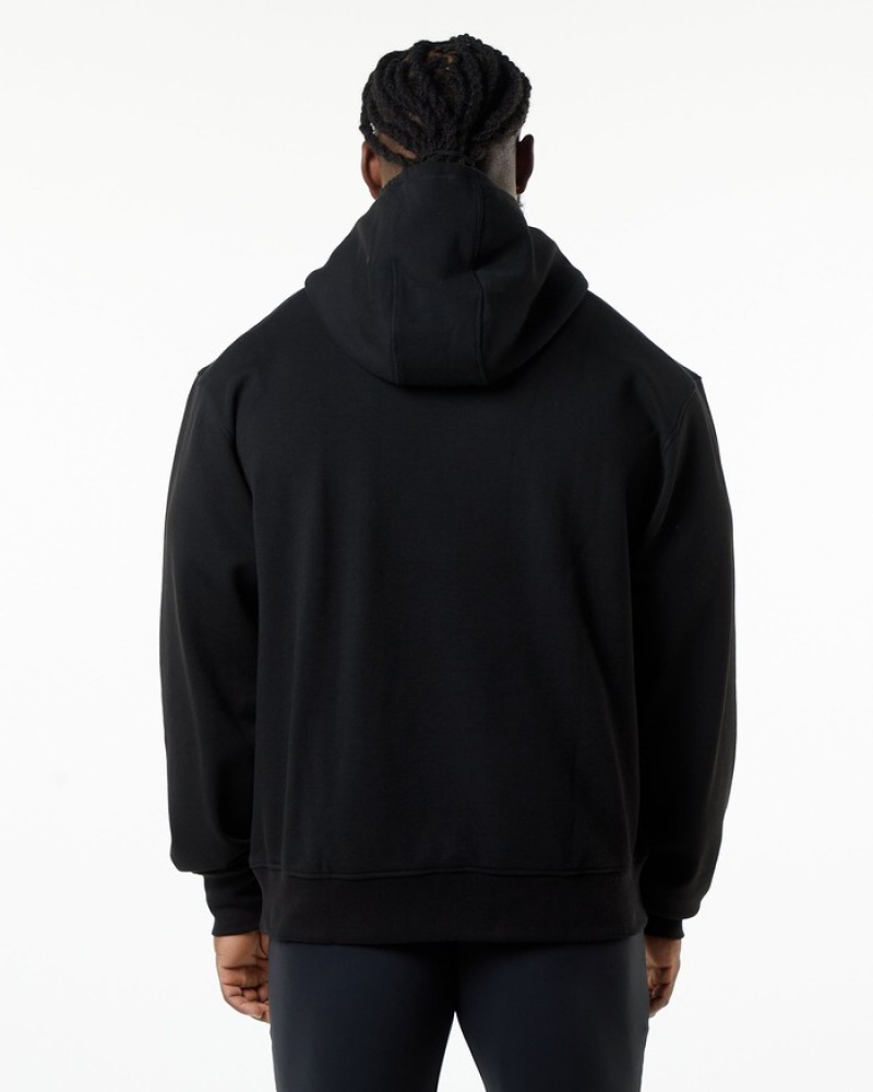 Alphalete Monarch Uomo Felpa Con Cappuccio Nere | 42WHBXMUY