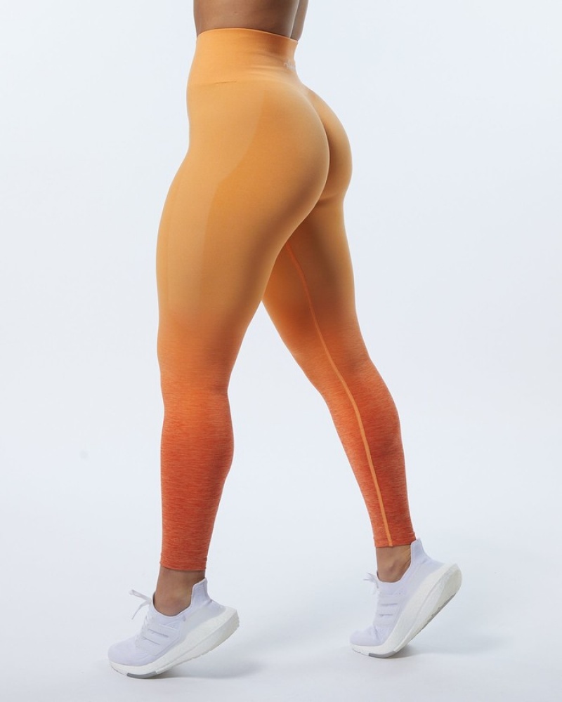 Alphalete Ombre Amplify Donna Leggings Arancioni | 38NWBPJTA