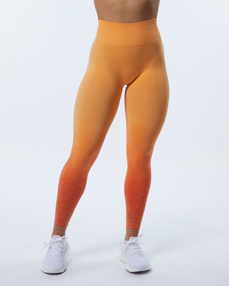 Alphalete Ombre Amplify Donna Leggings Arancioni | 38NWBPJTA