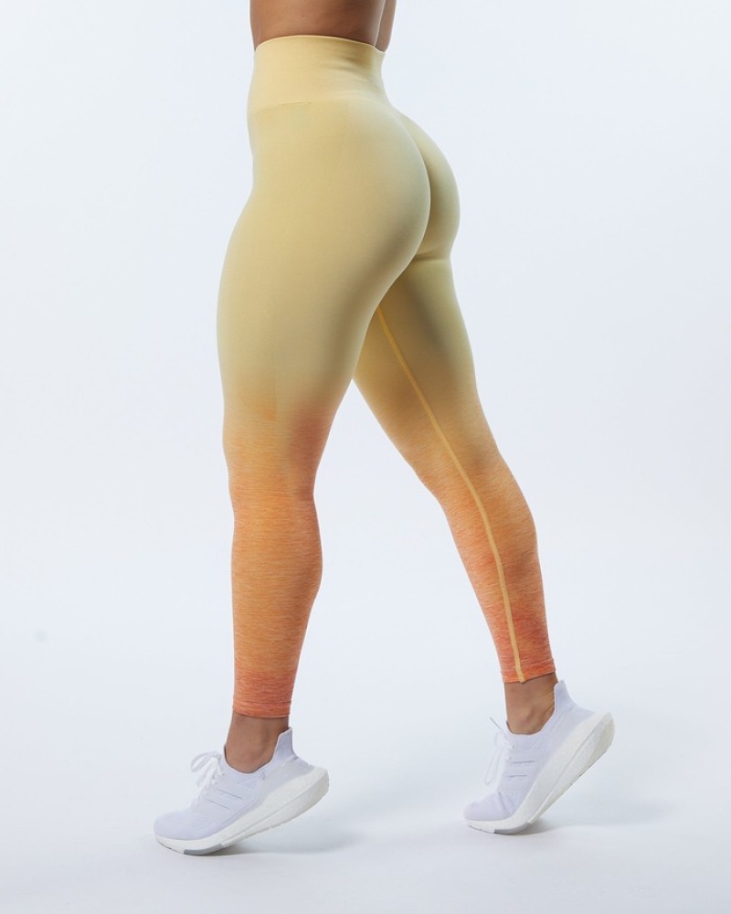 Alphalete Ombre Amplify Donna Leggings Arancioni | 96QIDPCEF
