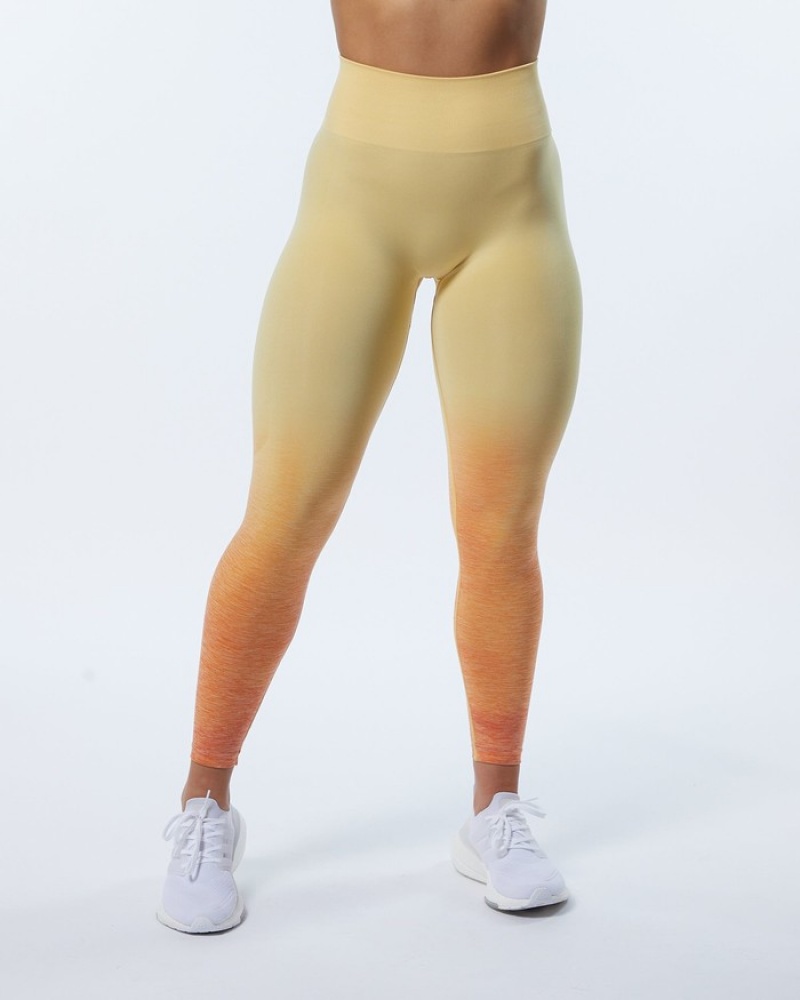 Alphalete Ombre Amplify Donna Leggings Arancioni | 96QIDPCEF