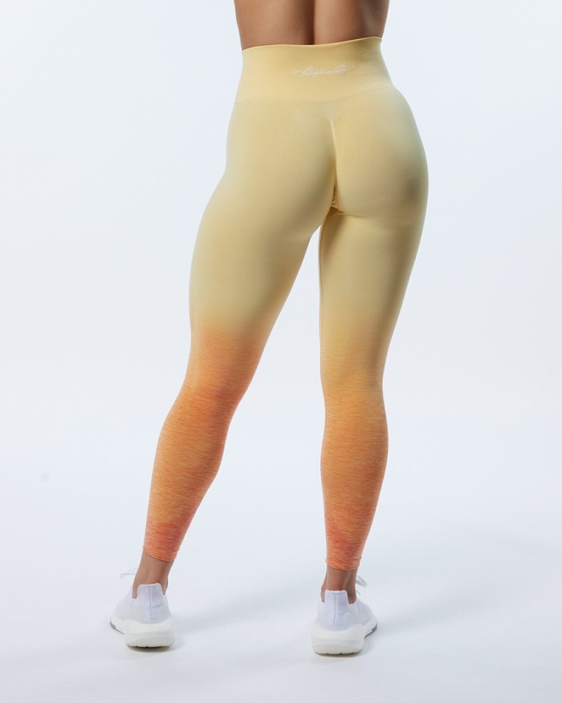Alphalete Ombre Amplify Donna Leggings Arancioni | 96QIDPCEF