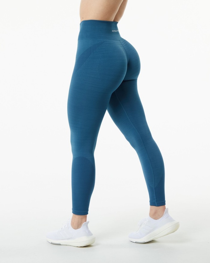 Alphalete Ozone Donna Leggings Blu | 63UKGYCPT