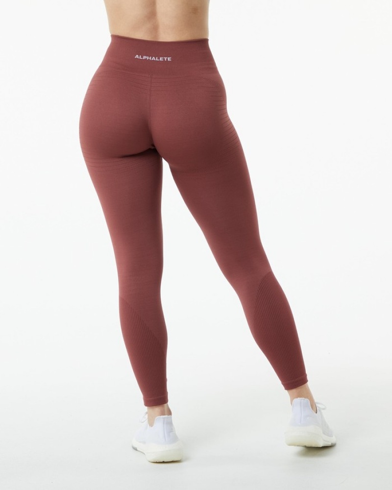 Alphalete Ozone Donna Leggings Bordeaux | 18QBIHPTL