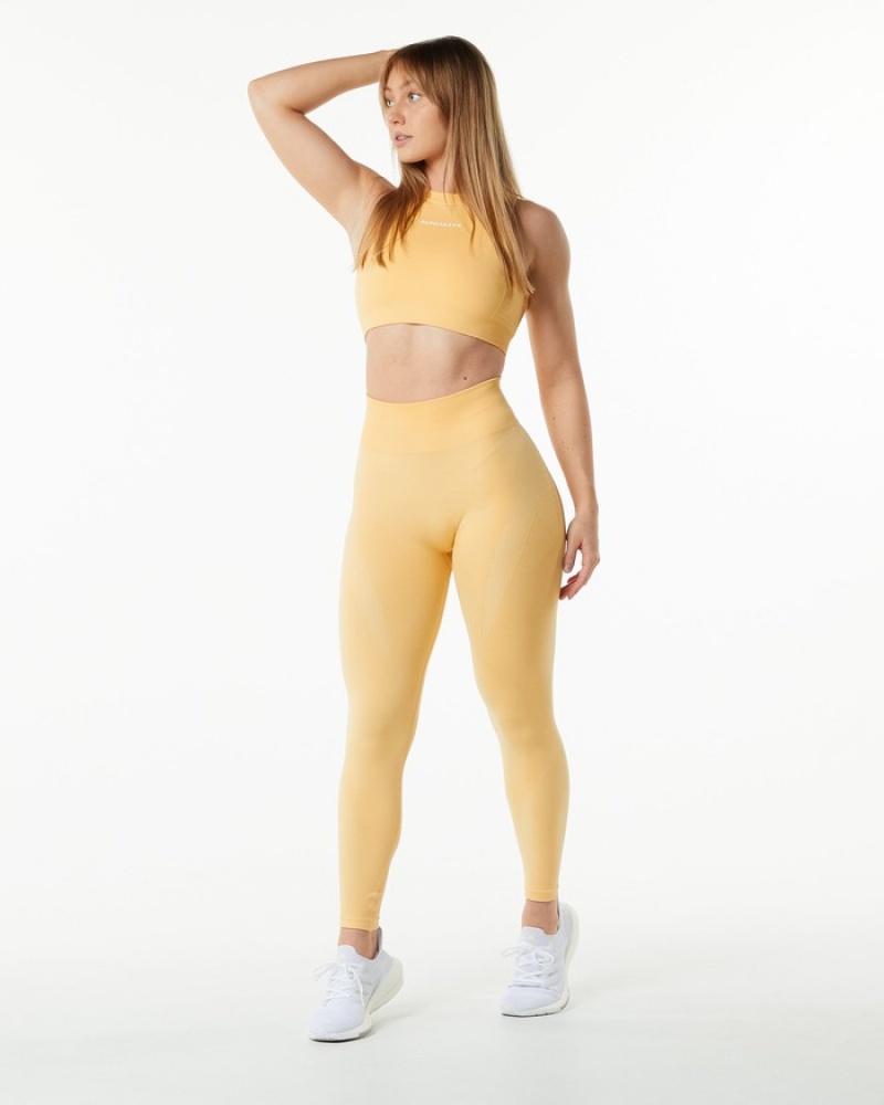 Alphalete Ozone Donna Leggings Gialle | 57JRFIBUL