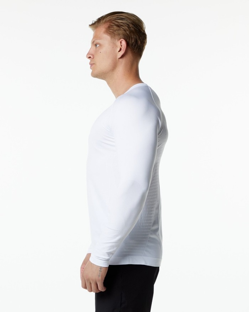 Alphalete Ozone LS Uomo Camicie Bianche | 08PCYSNDL