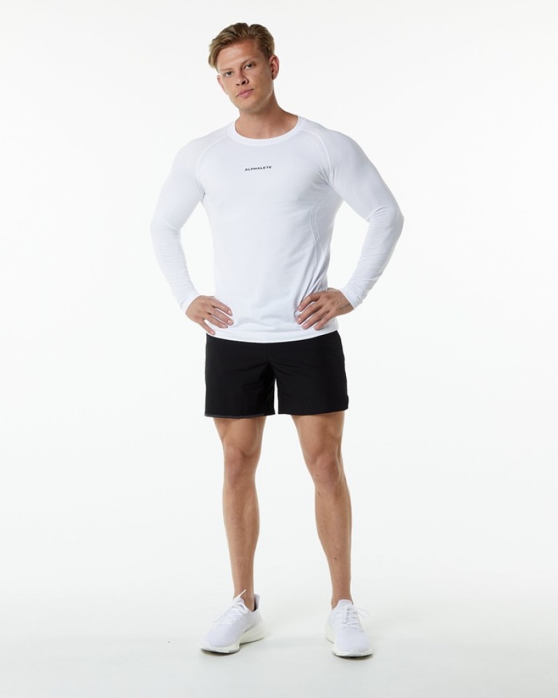Alphalete Ozone LS Uomo Camicie Bianche | 08PCYSNDL