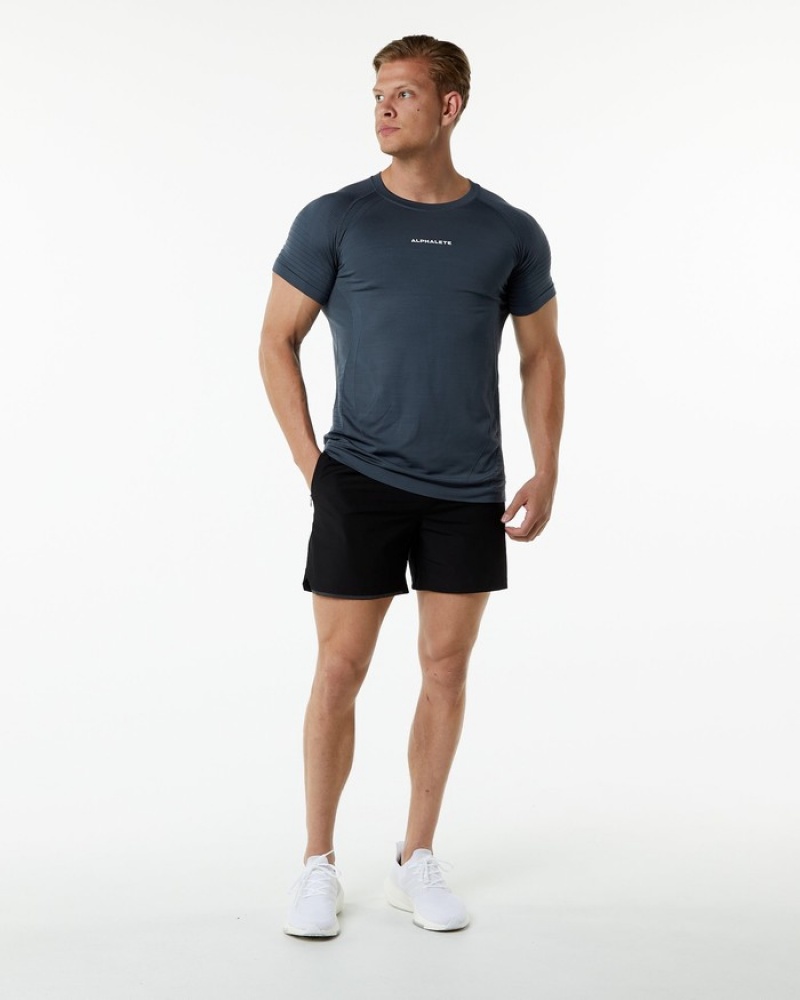Alphalete Ozone Uomo Camicie Grigie Scuro | 76HNTFGOY