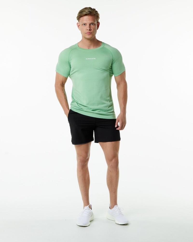 Alphalete Ozone Uomo Camicie Verdi | 59LDEJCFH
