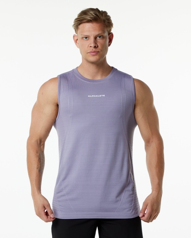 Alphalete Ozone Uomo Canotta Lavanda | 26JELWBAN