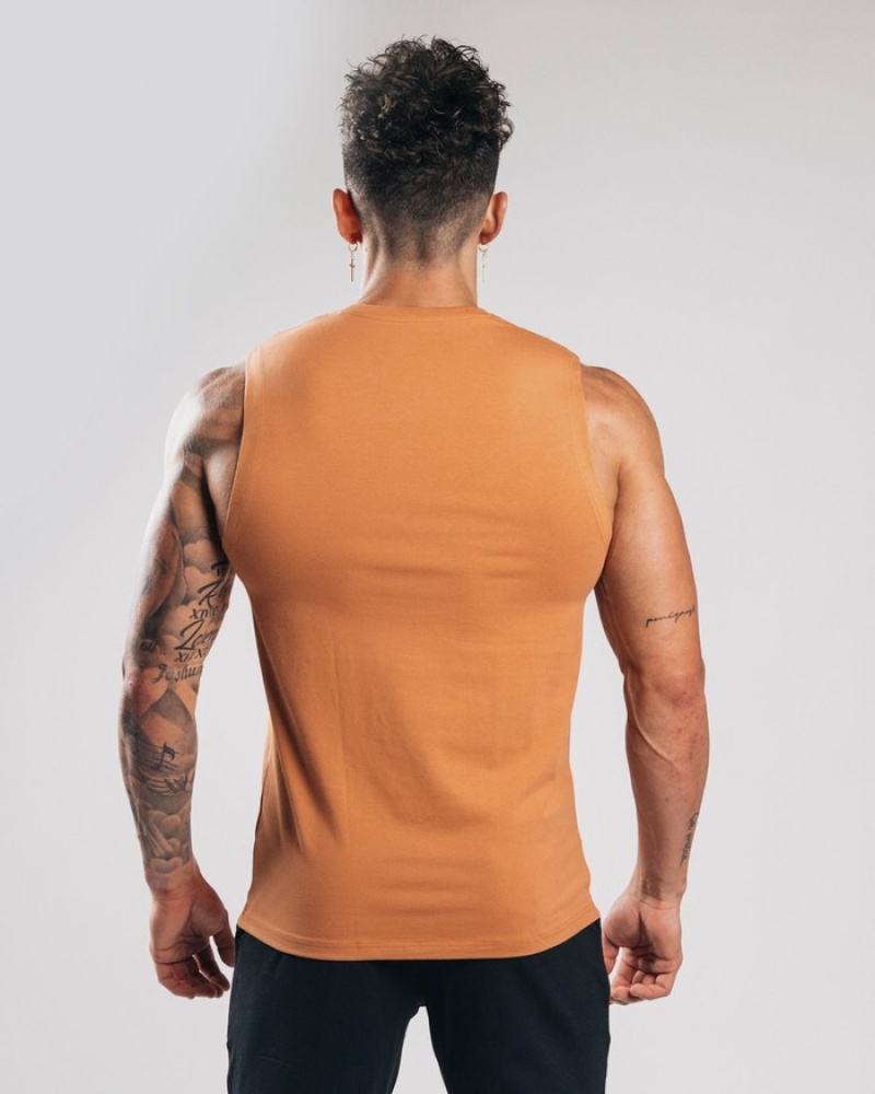 Alphalete Performance Axis Uomo Canotta Arancioni | 48NKAXGIW