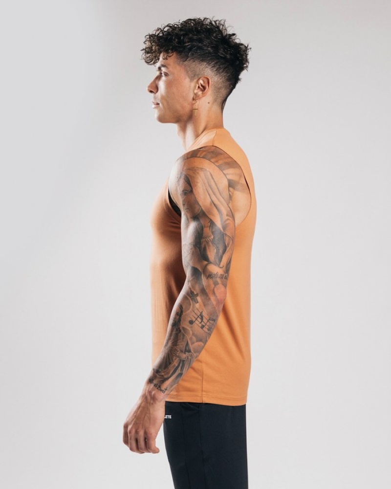Alphalete Performance Axis Uomo Canotta Arancioni | 48NKAXGIW