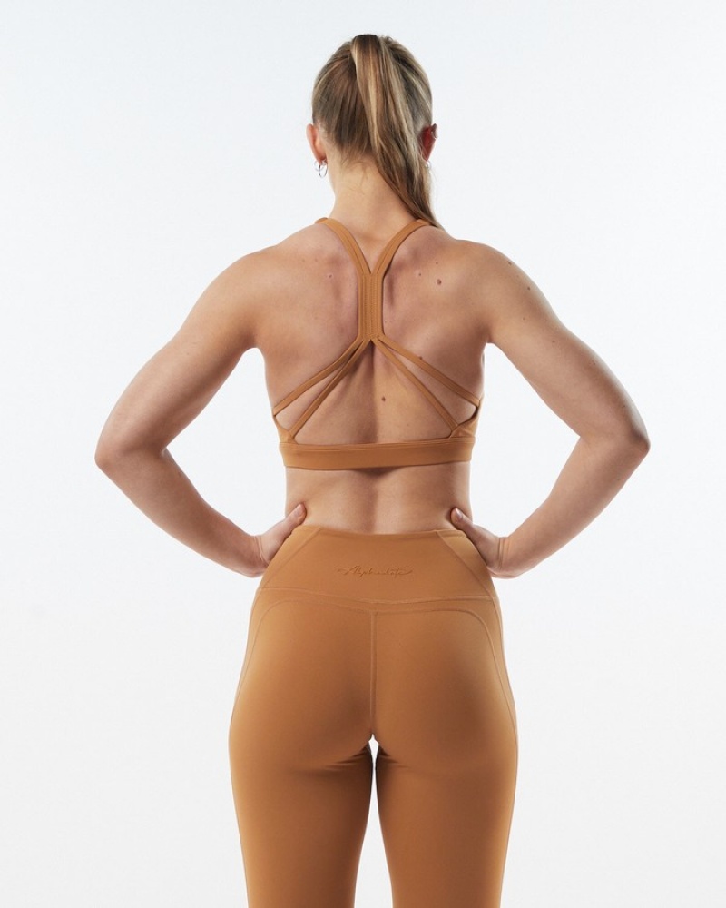 Alphalete Pulse Kinetic Donna Reggiseni Marroni | 19WGPJOSI