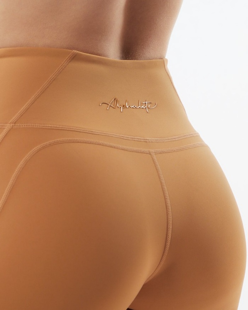 Alphalete Pulse Surge Donna Leggings Marroni | 42BWZUDKI