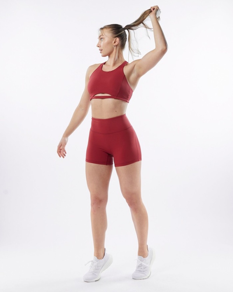 Alphalete Pulse Surge Donna Reggiseni Rosse | 28MRHTAJN