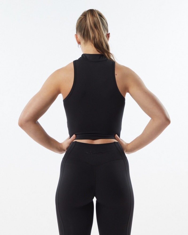 Alphalete Pulse Zip Donna Canotta Nere | 30JTWYUHF
