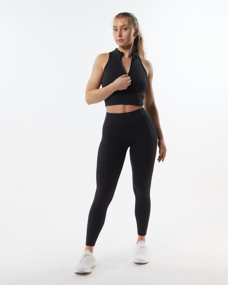 Alphalete Pulse Zip Donna Canotta Nere | 30JTWYUHF