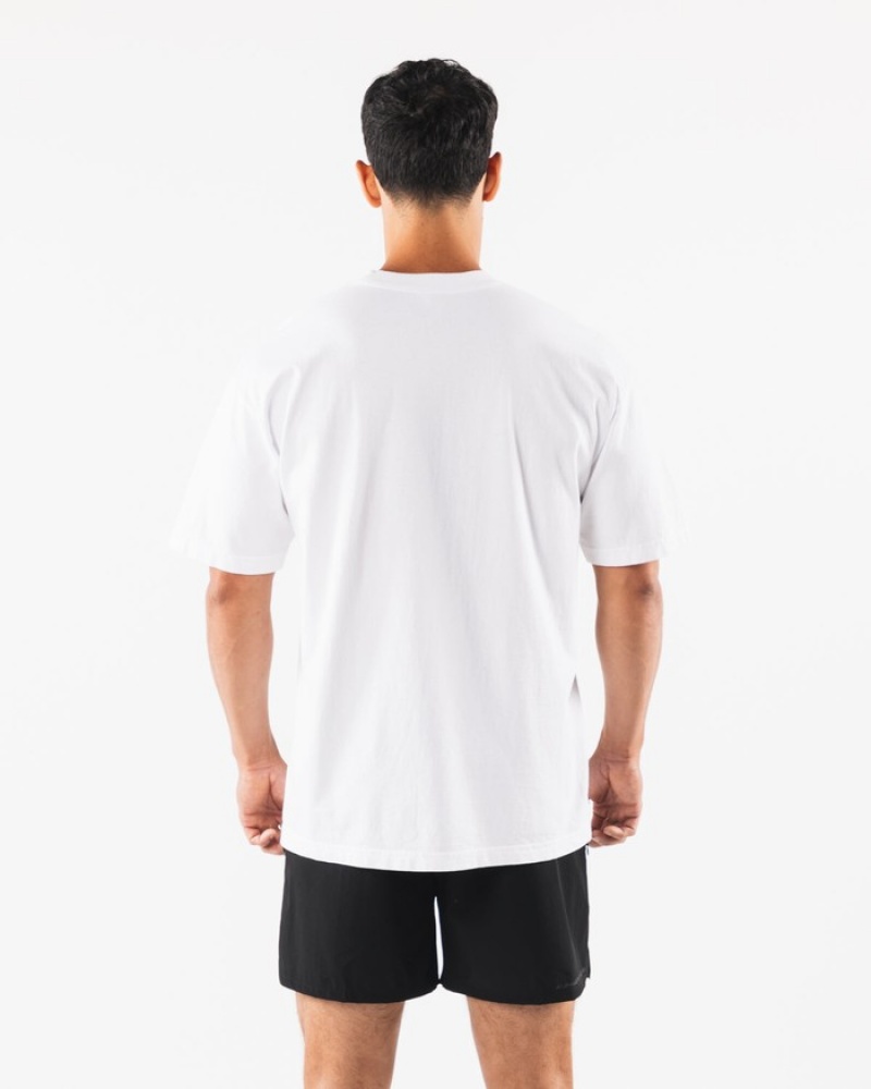 Alphalete Pump University Uomo Camicie Bianche | 13CFZLRKX