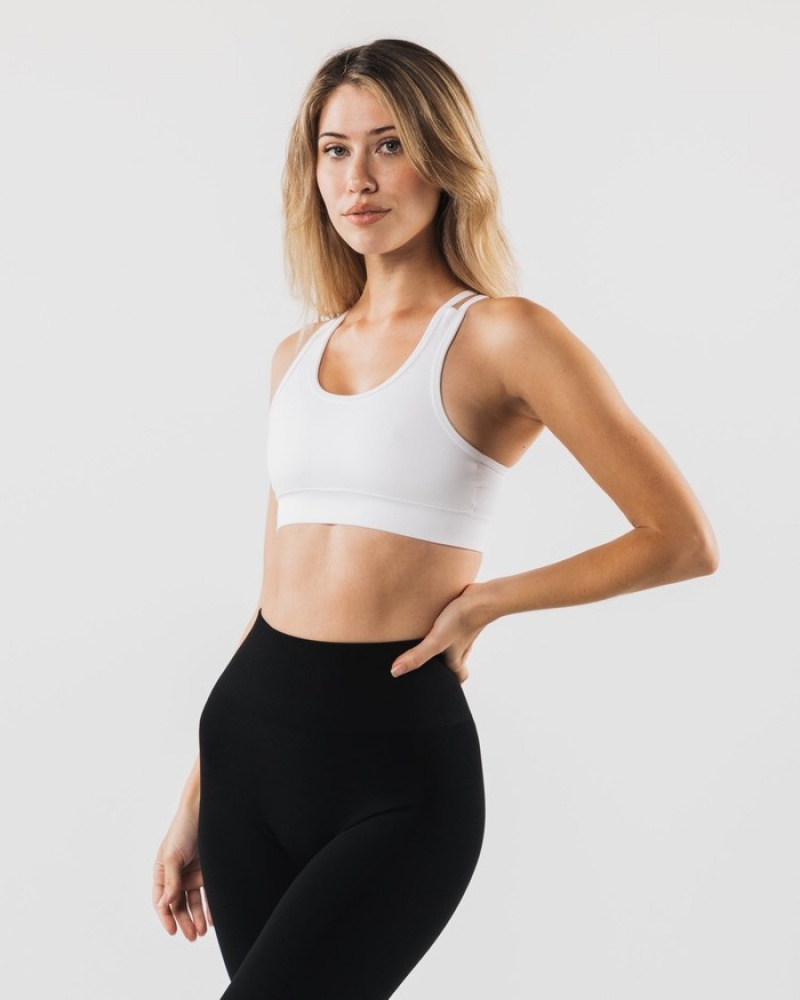 Alphalete Revival Donna Reggiseni Bianche | 59GONIHPA