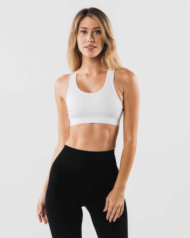 Alphalete Revival Donna Reggiseni Bianche | 59GONIHPA