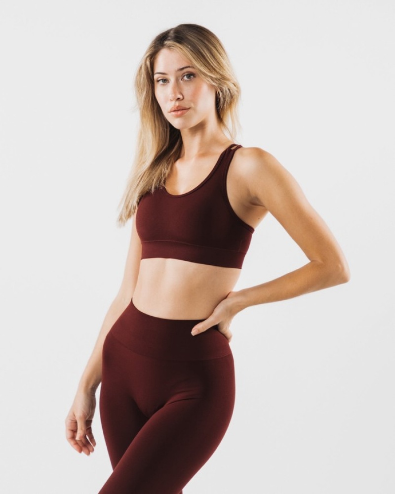Alphalete Revival Donna Reggiseni Bordeaux | 26QUAOWTN