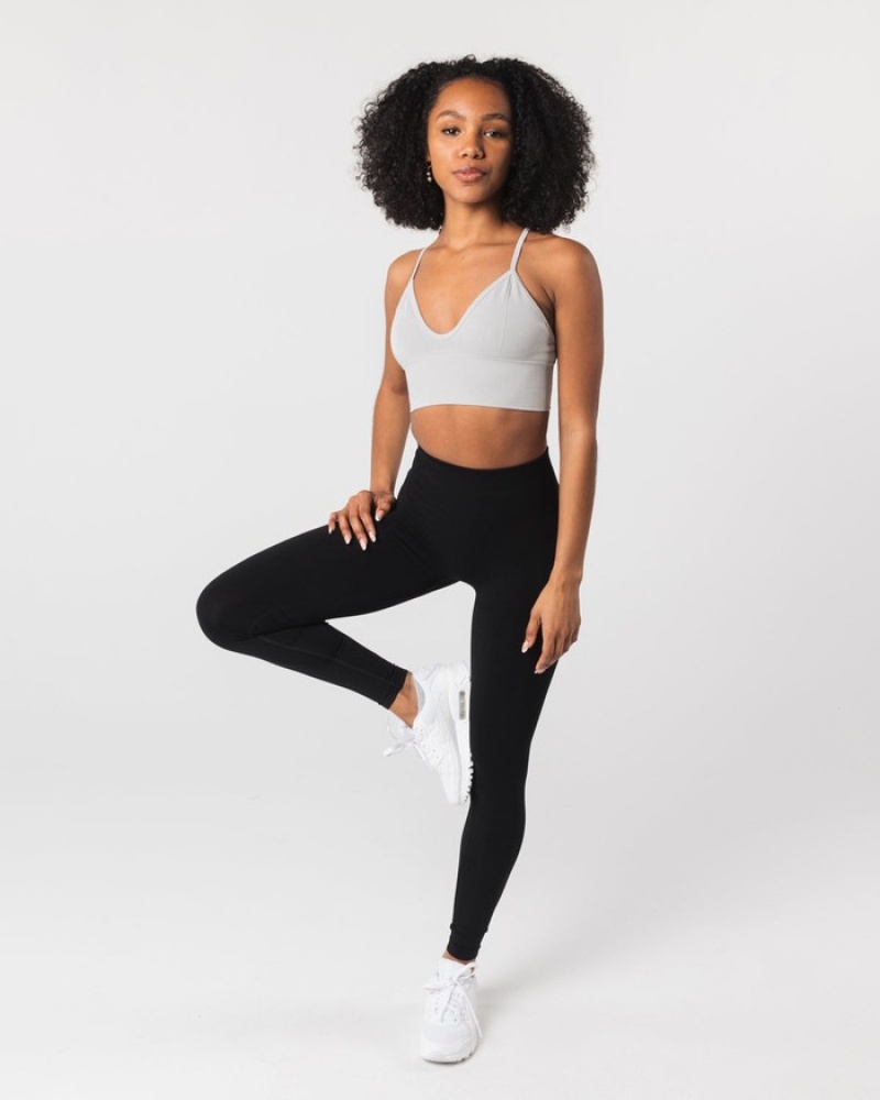 Alphalete Seamless Costine Donna Reggiseni Grigie | 98RIPKJXE