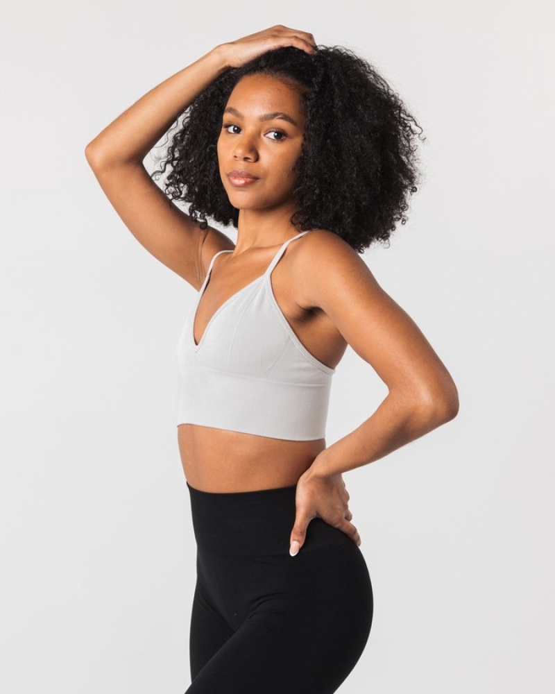 Alphalete Seamless Costine Donna Reggiseni Grigie | 98RIPKJXE