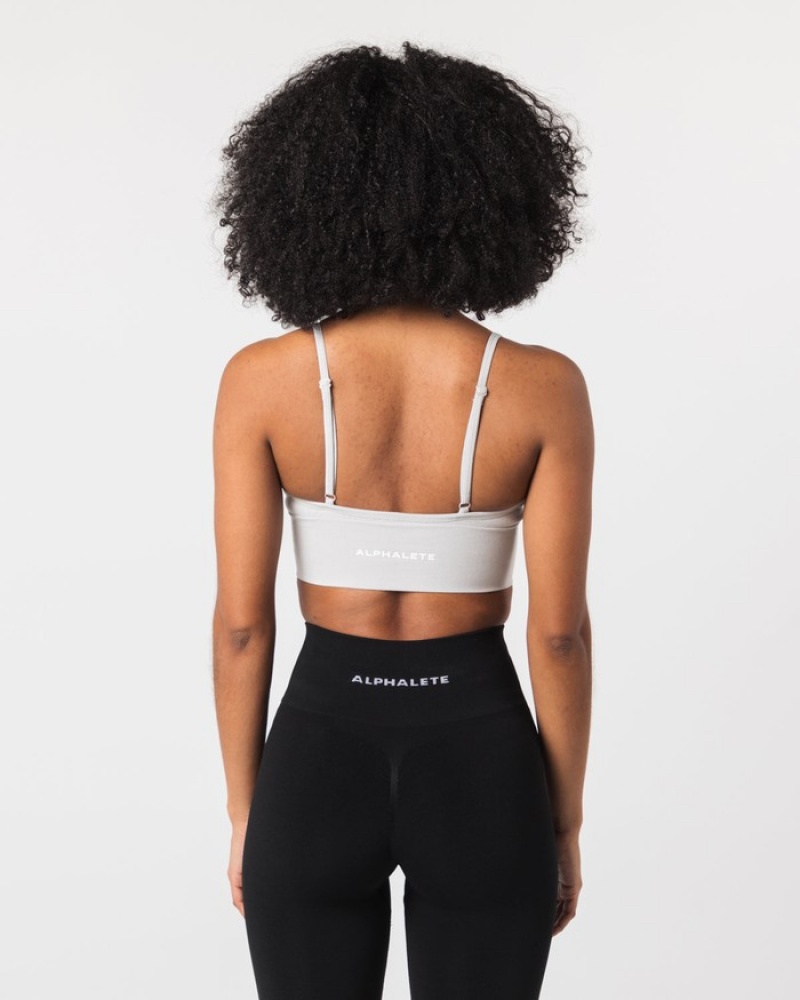 Alphalete Seamless Costine Donna Reggiseni Grigie | 98RIPKJXE